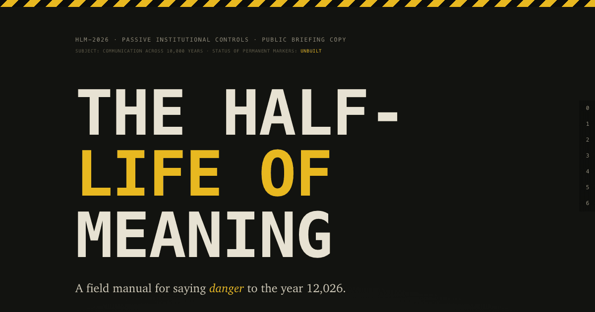 The Half-Life of Meaning - the chart