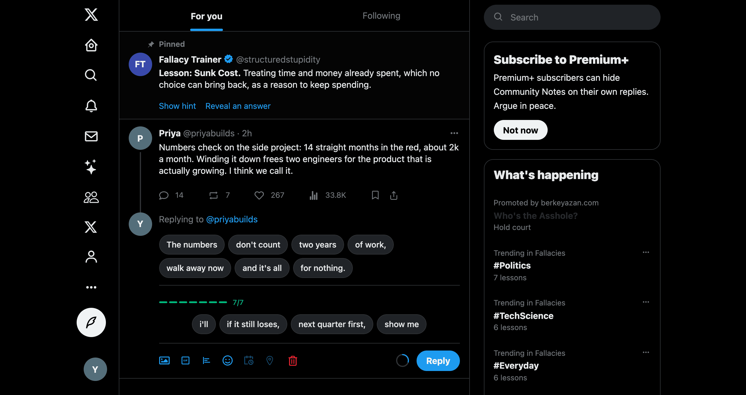 Logical Fallacy Training screenshot 2
